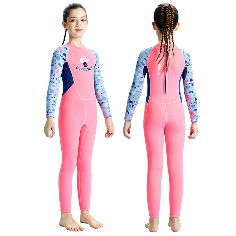 ウェットスーツ 子ども用 2.5mm フルスーツ 長袖 マリンスポーツ ダイビングスーツ...