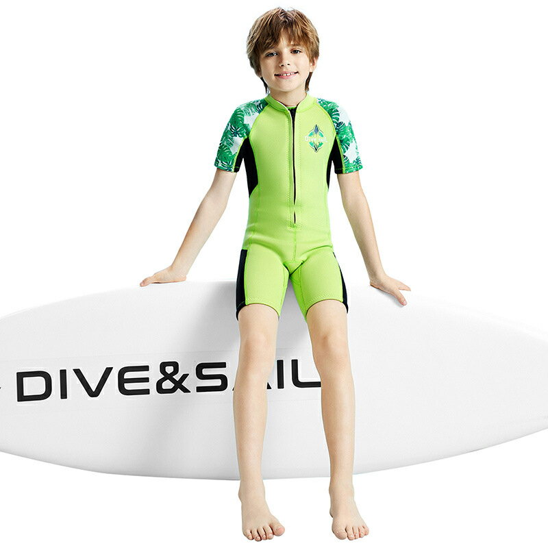 ウェットスーツ 子ども用 2.5mm フルスーツ 半袖 ショートパンツ マリンスポーツ ...