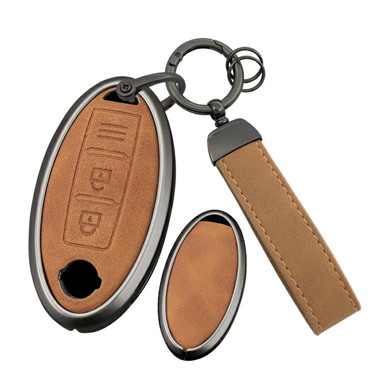 送料無料 ontto Nissanに適応 キーケース キーバッグ オシャレ キーカバー 亜鉛合金+PUレザー ニッサンに適用 インフィニティ QX60 セレナ エクストレイル ノート等に適応 キーボックス レザーバックル キーホルダー 手触りが良い 防塵 耐落下性 男女兼用 記念日 贈り物