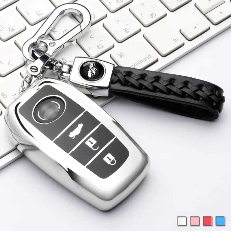 送料無料 ONTTO トヨタに適応 スマートキーケース 柔らかい キーカバー 電気メッキ TPU キーバッグ ファッション 豊田 革製 キーホルダ キーリング TOYOTA 新型 シエンタ ヤリス ミライ 80系 NSP172G NCP175G等に適用 全面保護 キーケース 防水 防塵 ユニセックス 耐摩擦性