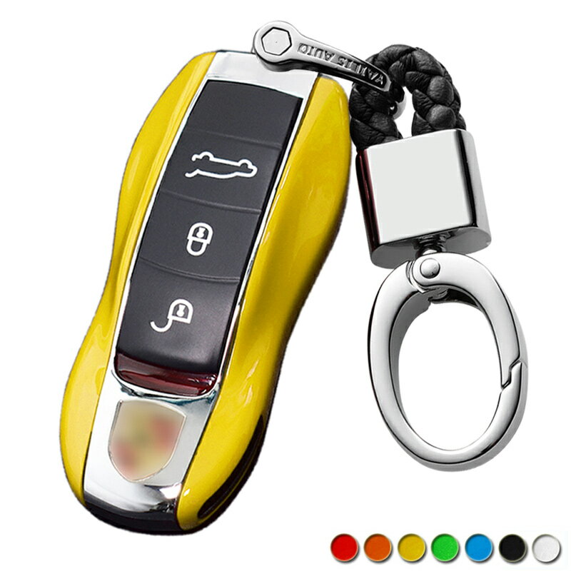 送料無料 ONTTO ポルシェ カレラ 911に適応 スマート キーケース 保護 Porsche用 キーバッグ 短いバックル パナメーラ キーカバー カイエン ケイマン マカン 911 718 Carrera GT等に適用 車用品 キーチェーン 男女兼用 汚れ 傷防止 ABSプラスティック 多色選択 プレゼントのサムネイル