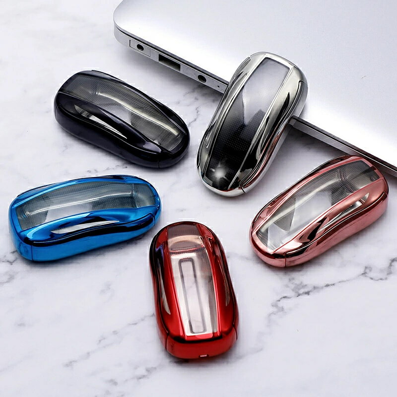 Rakuten - 送料無料 ontto テスラに適応 キーケース 全面保護 キーホルダー オシャレ スマート キーカバー 金属光沢 モデル3/Sとの互換性がある 車用 リモコンキーケース 汚れ 傷防止 落ちにくい 高級 柔らかい TPU シリコン