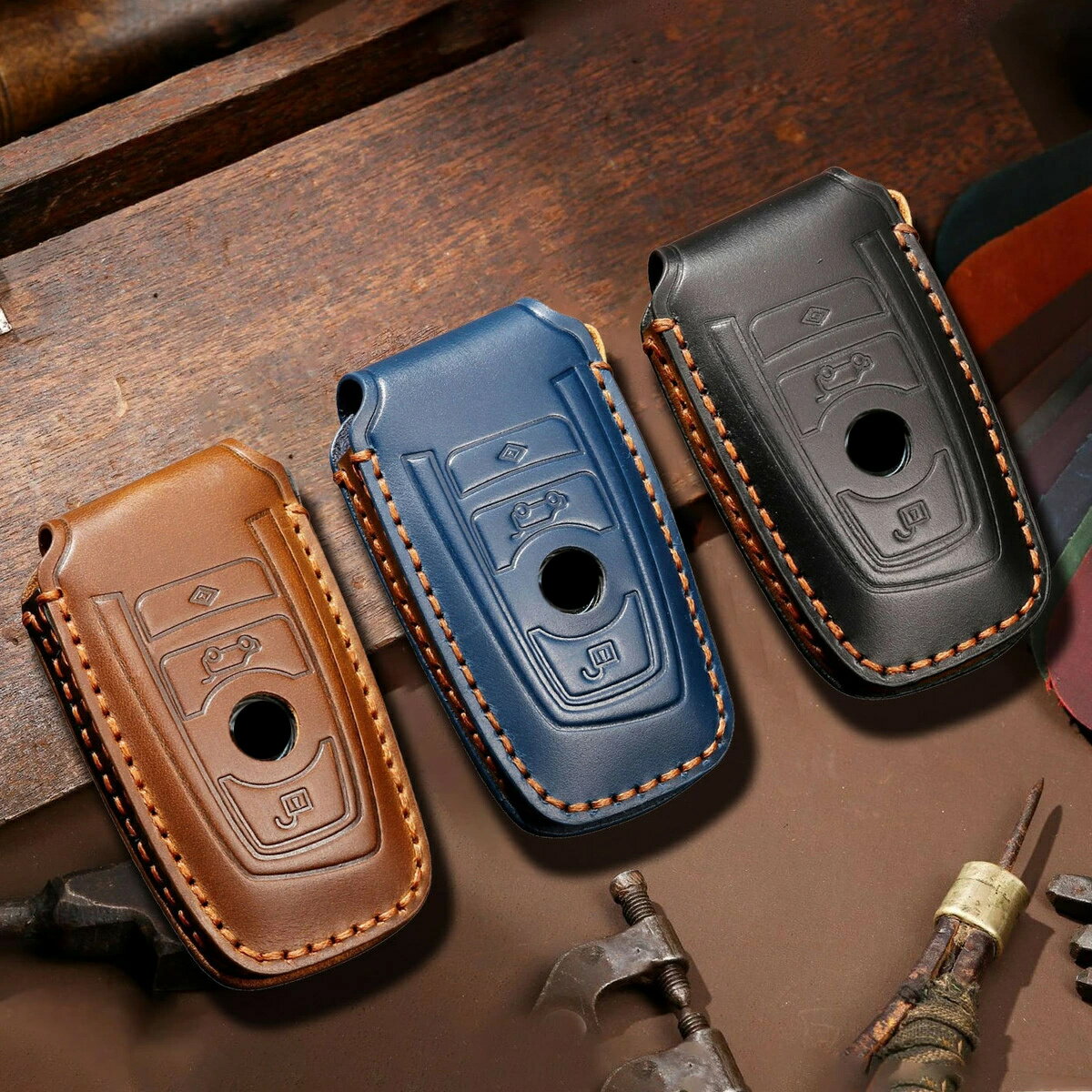 送料無料 ontto BMWに適用 スマート キーケース 保護 キーカバー オシャレ 手触りいい 高級 キーホルダー bmw用 1 3 4 5 6 7シリーズ X3 X4 M5 M6 f10 f11 f30 f31 f20 f21 f22 f23 f01 f12 Z4に適用 リモコンキーケース 車用 アクセサリー ユニセックス 本革 プレゼント