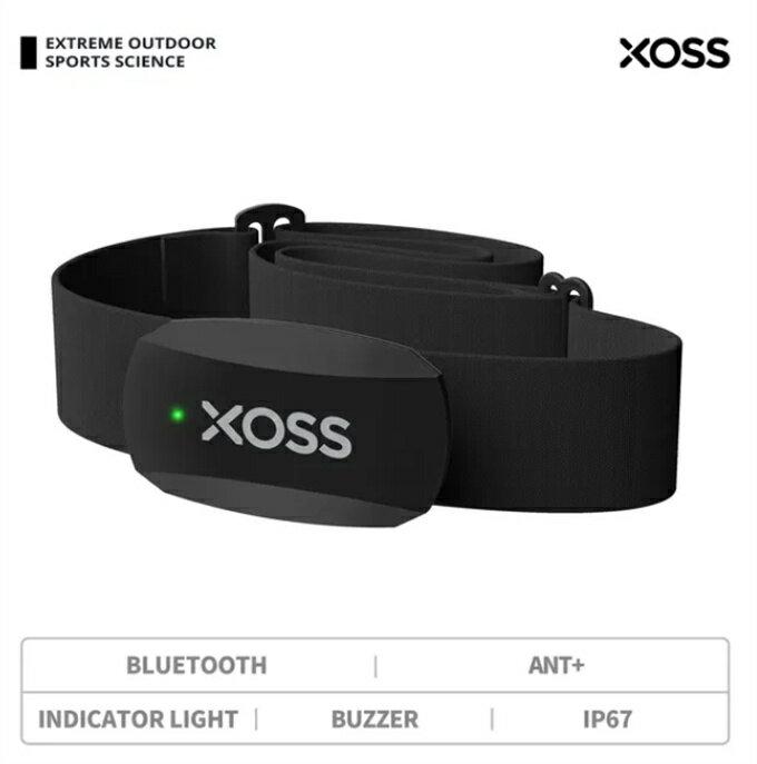 Xoss x2チェストストラップ心拍数モニターサイクリング、ランニング、ハイキング、Bluetooth用 + ワイヤレス健康フィットネススマート自転車センサー 心拍計 心拍センサー