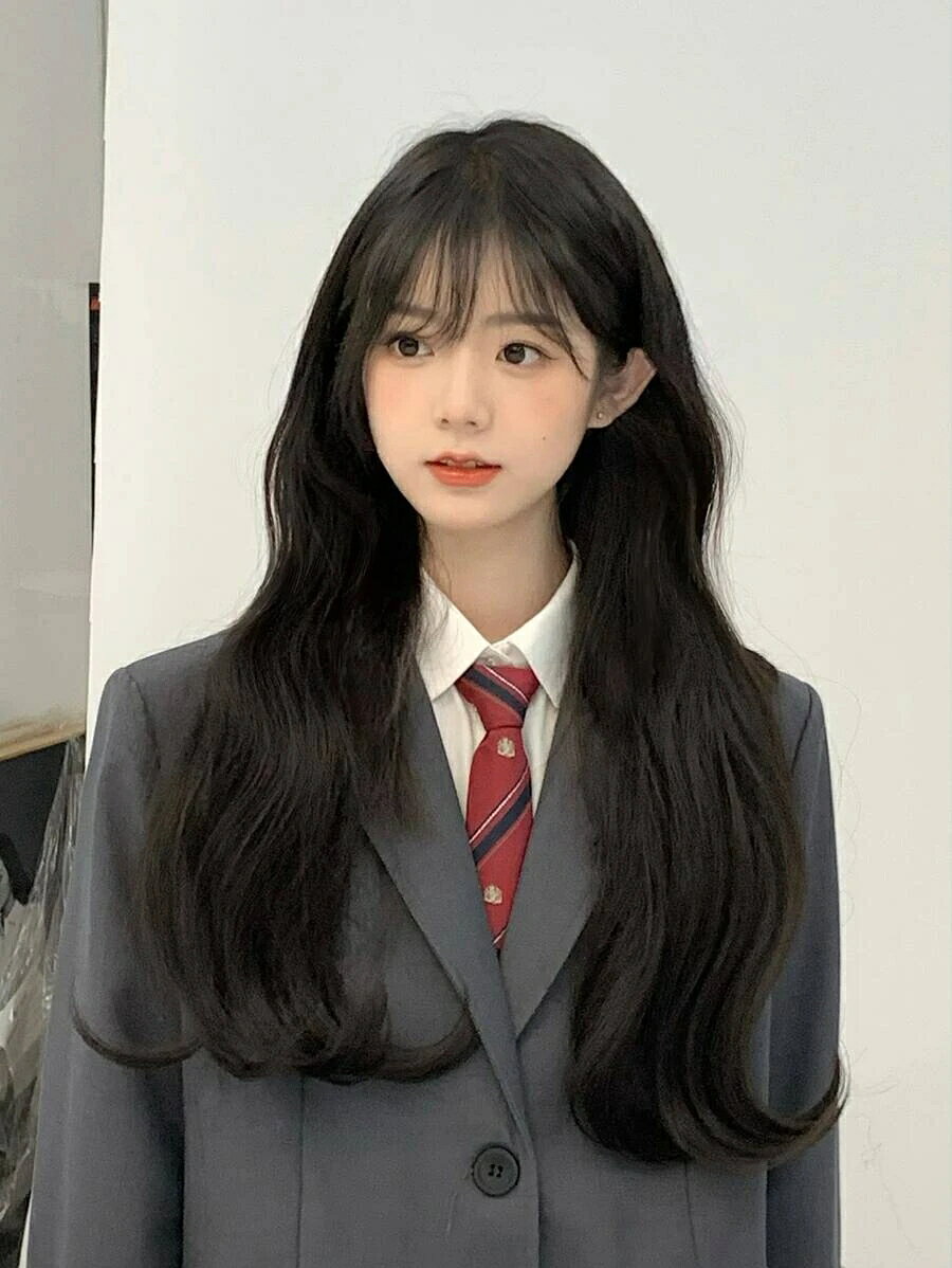 乐天商城 - 1 ピース合成耐熱ヘアピース ブラック ブラウン ロング カーリー ウィッグ、長さ 26 インチ、ファイバー製、日常使用に最適、ナチュラルでリアルなつけヘアピース