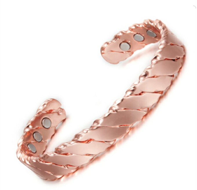 純銅製ジュエリー 純銅磁気ブレスレット エネルギーマグネット付き 磁気ブレスレット ストレス解消 減量 痩身 調節可能 健康エネルギー 高磁石 瞑想 ヨガのサムネイル