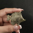 魚 アクセサリー 置物 真鍮 純銅 インテリア 飾り ギフト キーホルダー 飾る ハンドメイド 手作り真鍮製アリの置物コレクション - ヴィンテージスタイルの装飾ティーペットデスクオーナメント(3)