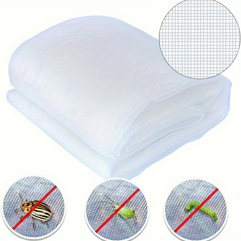 超微細60メッシュHDPE昆虫防止ネット、透明182.88x274.32cm - 果樹、野菜＆ブルーベリーに最適、電源不..