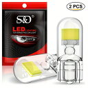 2パック LED 車用ランプ、W5W T10 サファイア COB、6000K、168 194 LED、5W、超高輝度、ドライブフリー、12V、自動車用、インテリ...