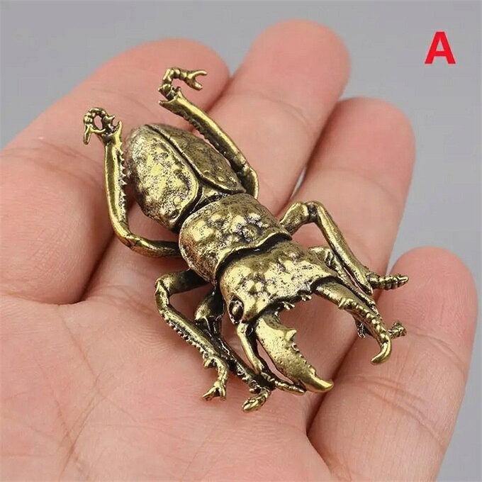 真鍮製　カブトムシ　甲虫 おしゃれな銅製昆虫アクセサリー ギフト チャーム　アクセサリー　手作り 真鍮 ペンダントの商品画像 3