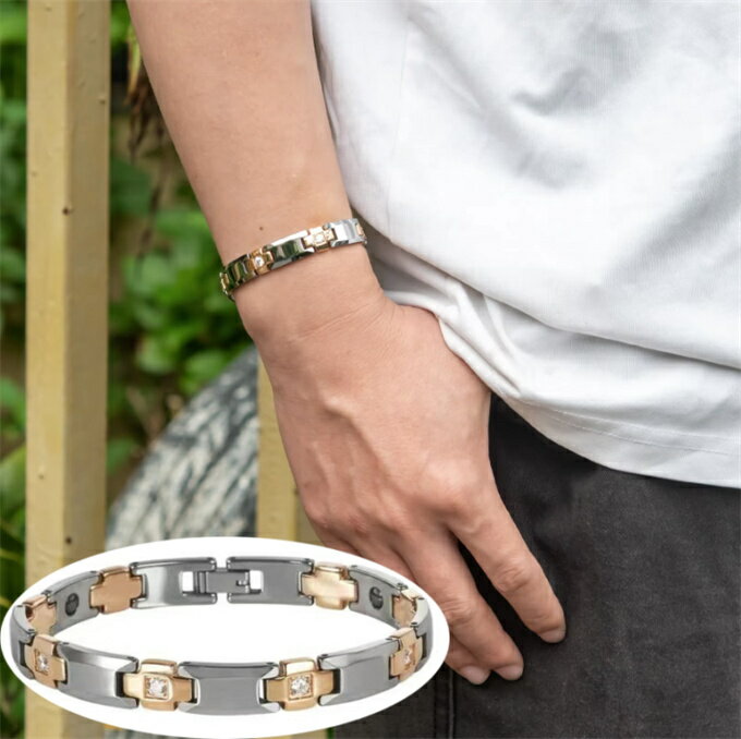 タングステン鋼 Tungsten 磁気 ブレスレット 痩身,ヘマタイト ストレス解消 痩身ブレスレット 女性の減量 エネルギーマグネット付きの磁気ブレスレット エネルギー、ヨガ、減量、疲労、緩和療法、瞑想 癒し