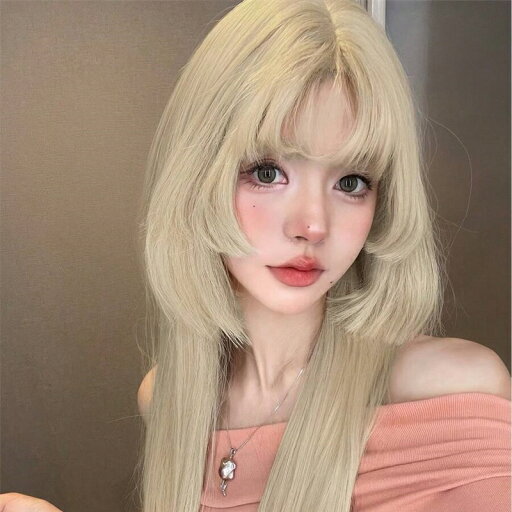 合成耐熱ロングストレートウィッグ ホワイトゴールド 3 レベル 26インチ長さ ファイバー製 日常使用に最適 自然でリアルなつけヘアピース 合成耐熱ロングストレートウィッグ ホワイトゴールド 3 レベル 26インチ長さ ファイバー製 日常使用に最適 自然でリアルなつけヘアピース