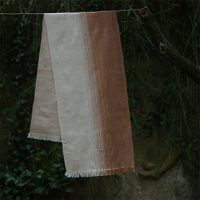 草木染め スカーフ 綿100％ 手織り ショール ストール 男女兼用 春 秋 冬 自然素材 ナチュラル ギフト ..