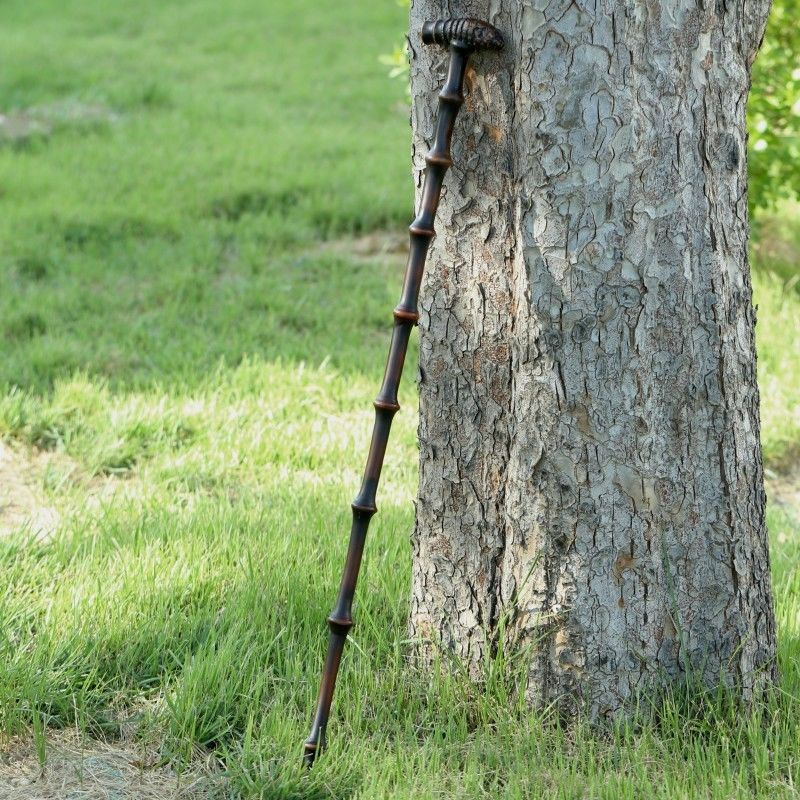 竹根T型杖 軽量杖 竹製ステッキ 手作り杖 父の日ギフト 登山用ステッキ 杖 職人手作|筇竹 T型杖(竹根仕上げ)|登山・贈り物にも最適 アウトド...