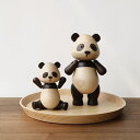 🐼木製パンダ人形【手作り・可動式】癒し おもちゃ 玩具 〜自然と癒しの贈り物〜 パンダ置物 逸品 プレゼント ギフト インテリア 北欧風 木のお...