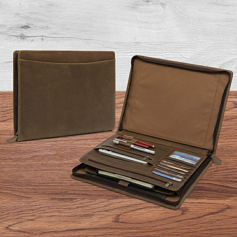 本革ビジネスA4ファイルケース ハンドメイド 多機能 ノートパソコン保護ケース 書類収納バッグ メンズ レディース おしゃれ 収納力抜群 ギフト 記念日 お祝いプレゼント バッグ単品販売 付属品なし