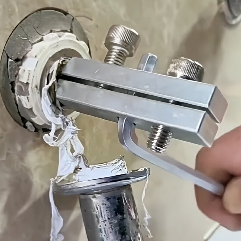 蛇口損傷バルブ抽出ツール – 1/2-3/4インチ調整可能角度、スチールパイプ＆ネジリムーバー、握りやすいブルーハンドル、配管工の必須メンテナンスキット