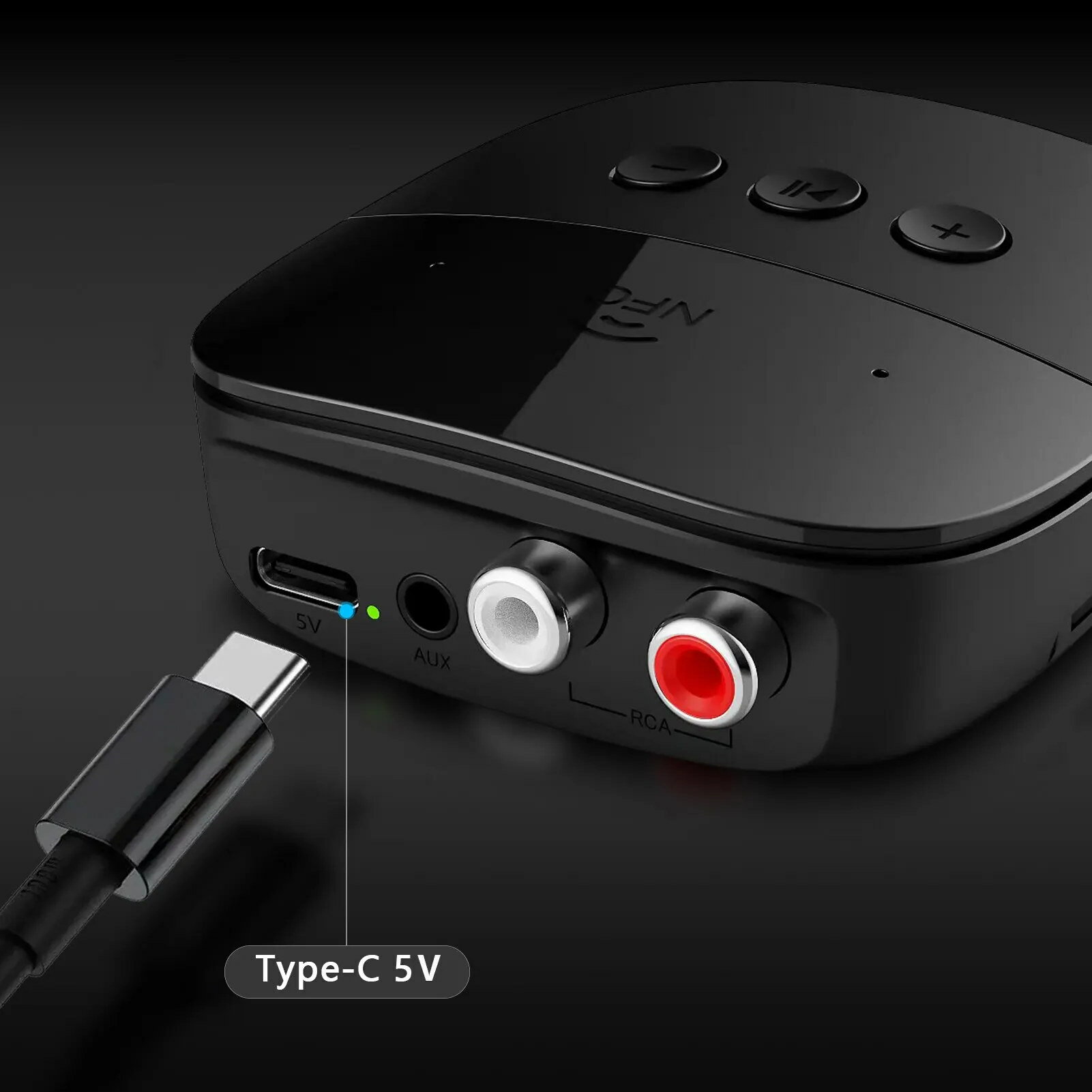 Bluetooth 5.2 �����ǥ����쥷���С� NFC U �ǥ����� TF ������ 2 RCA 3.5 �ߥ�᡼�ȥ� AUX ����å����ƥ쥪���ڥ磻��쥹�����ץ��ޥ����֤Υ��ԡ����������