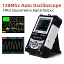 TOOLTOP ET120M 120MHz ハンドヘルドデジタルオシロスコープ 1Mhz 方形波信号出力自動オシロスコープ 電気自動車修理用