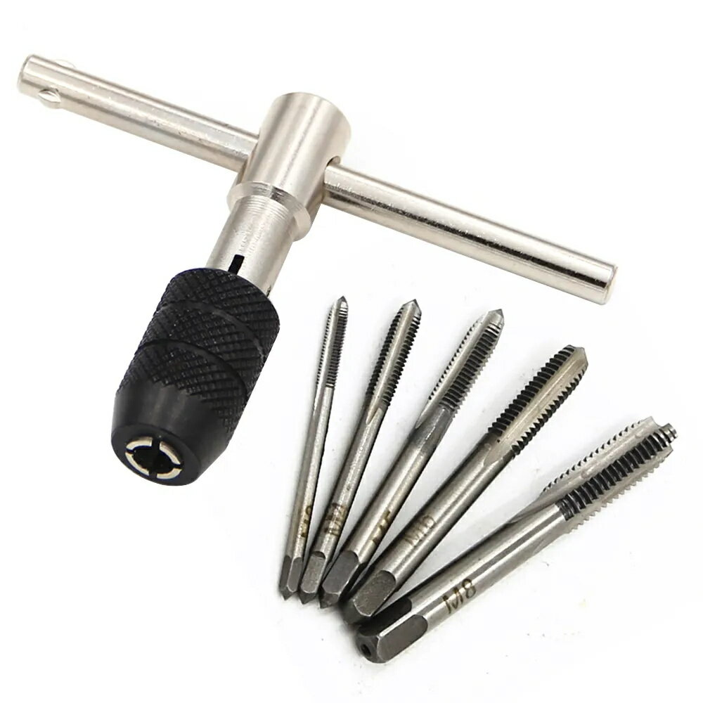 乐天商城 - T型 3mm～6mm ハンドタップレンチ ねじ立てツールセット ハンドレンチ ねじ立て M6～M8 ツールセット