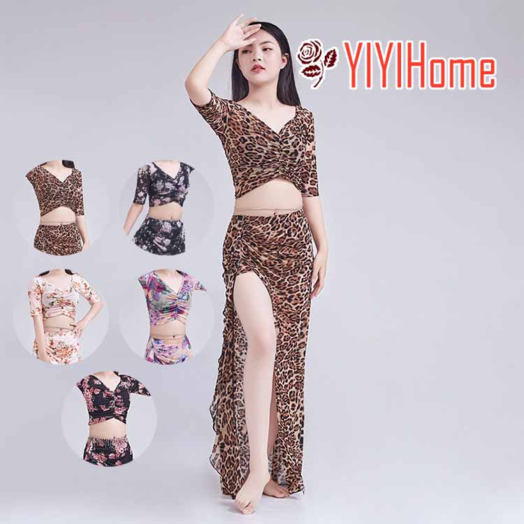 ベリーダンス ダンス衣装 セット ハロウィン コスプレ 仮装 パーティー 余興用 レッスン着 トップス スカート 2点セット 社交ダンス 発表会 ラテンダンス...