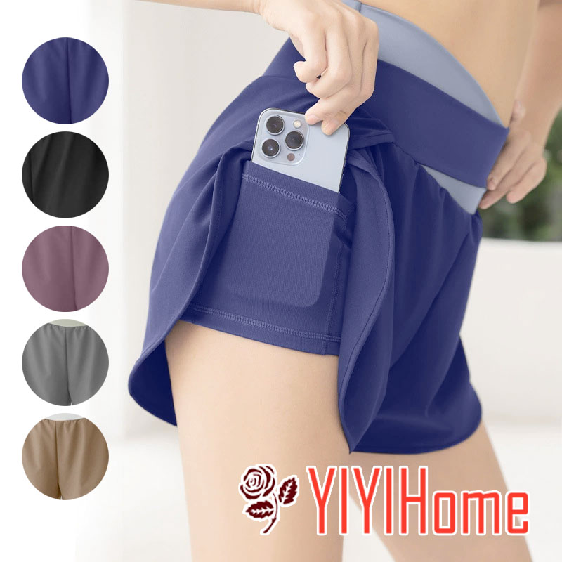 5色 ヨガ 美脚 おしゃれ かわいい ホットヨガ ジムウェア スポーツ フィットネス トレーニングパンツ トレーニングウェア ヨガウェア ショートパンツ ハイウエスト ヨガパンツ レディース スリム シンプル ブラック グレー パープル ブルー ココア