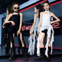 キッズ 子供用 ダンス 衣装 セットアップ 衣装 ヒップホップ ジャズ ダンス衣装 トップス 女の子 おしゃれ ダンス衣装 HIPHOP jazz ショートパンツ レディース ジュニア 110cm-180cm 2点セット 白 黒