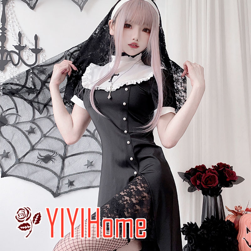 樂天商城 - ハロウィン コスプレ 仮装 シスター ハロウィンコスプレ 子供 女の子 可愛い 大きいサイズ セクシー レディース 修道院 修道女 修道士 聖女 牧師 かわいい 衣装 コスチューム ハロウィン仮装 こすぷれ コスプレ衣装 コスプレ仮装 コスプレハロウィン コスチューム
