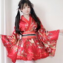 コスプレ衣装 和服 着物 レディース 和風 ハロウイン コスプレ衣装 膝丈 ショート丈 着物ドレス 振り袖 花柄 和風 仮装 コスプレ 大人 コスチューム 浴衣 COSPLAY イベント 文化祭 余興 ダンス衣装 コスプレ 衣装