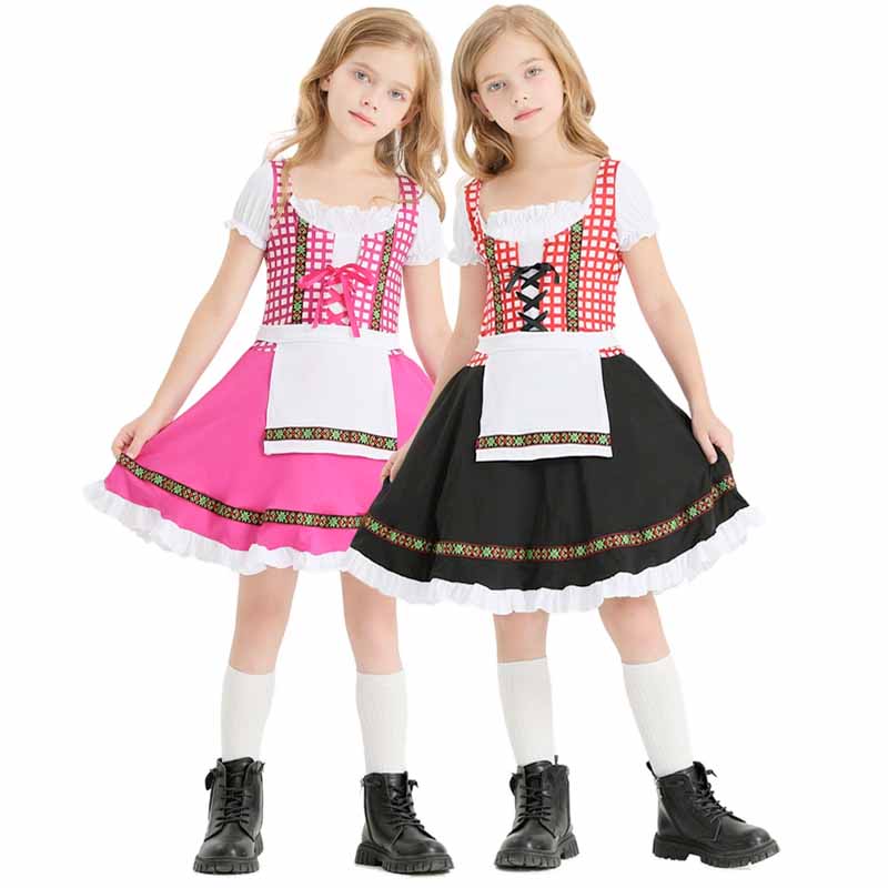 キッズ 子供　ドイツ ビール アニメ風 メイド服 コスプレ cosplay ハロウィン かわいい メイド コス ソ..