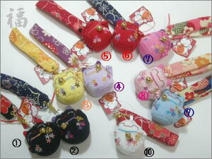 バレンタイン、招き猫 招福◆和風縮緬◆ねこストラップ!!