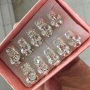 ネイルアート 上品 大人 レディース 女性 美容 ネイル ネイルチップ 韓国 かわいい おしゃれ ジェルネイル マニキュア キラキラ 豪華 デザイン ハンド 綺...