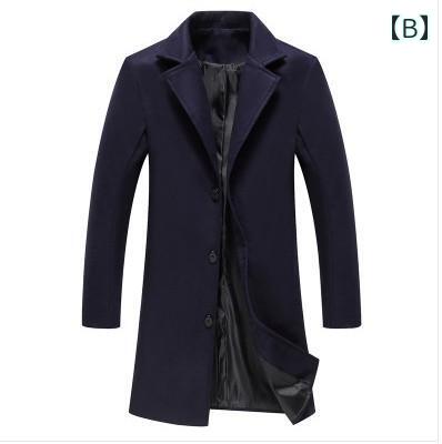 メンズ ファッション 春　夏　秋　冬　 かっこいい オシャレ モテ 男性用 紳士服 服 韓国 シンプル　大人 冬 ロング ソリッドカラー シングルブレスト ウインドブレーカー メンズ 大きいサイズ カジュアル ジャケット メンズジャケット