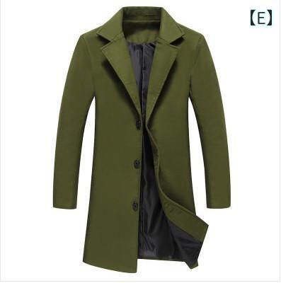 メンズ ファッション 春　夏　秋　冬　 かっこいい オシャレ モテ 男性用 紳士服 服 韓国 シンプル　大人 冬 ロング ソリッドカラー シングルブレスト ウインドブレーカー メンズ 大きいサイズ カジュアル ジャケット メンズジャケット