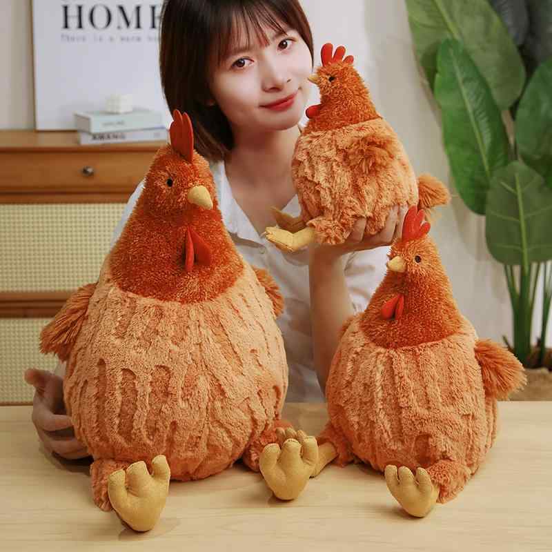 樂天商城 - クッション 枕 ふわふわ 男の子 女の子 インテリア おもちゃ ぬいぐるみ 人形 かわいい ベビー 赤ちゃん 子供 プレゼント おすすめ 誕生日 ギフト クリスマス 贈り物 出産祝い チキン 鶏 動物 アニマル リアル 小道具