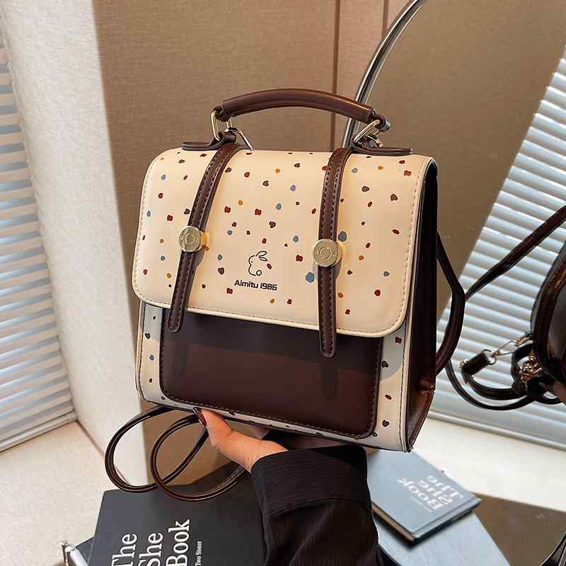 レディース ファッション 春夏 秋冬 女性 かわいい おしゃれ 韓国 鞄 バッグ 上品 大人 ウサギ レトロ シンプル ドット 水玉 ショルダー リュックサック