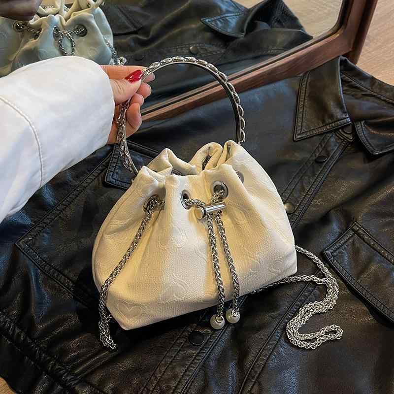 レディース ファッション 春夏 秋冬 女性 かわいい おしゃれ 韓国 鞄 バッグ 上品 大人 チェーン ショルダー ミニ パール シンプル ハンド ハート