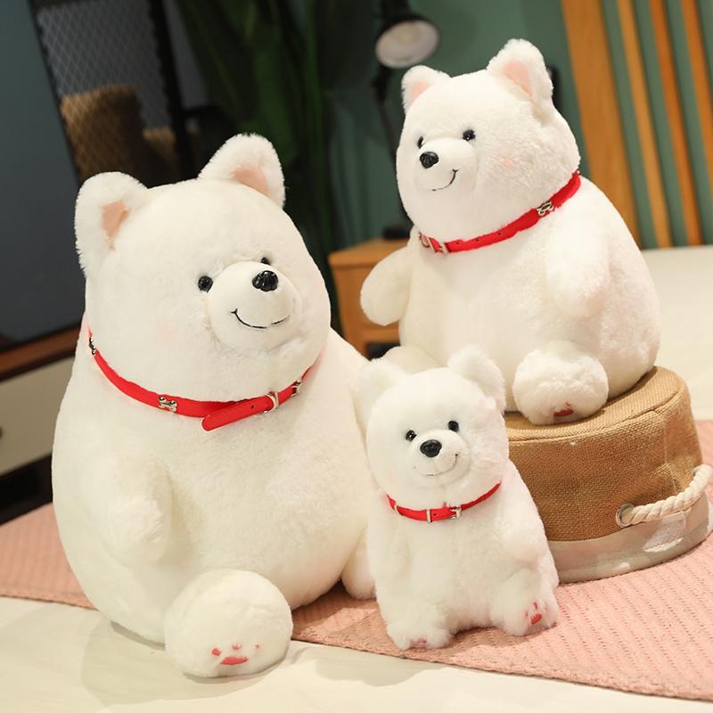 Dog - クッション 枕 ふわふわ 男の子 女の子 インテリア おもちゃ ぬいぐるみ 人形 かわいい ベビー 赤ちゃん 子供 プレゼント おすすめ 誕生日 ギフト クリスマス 贈り物 出産祝い 犬 ペット 首輪付き 動物 アニマル