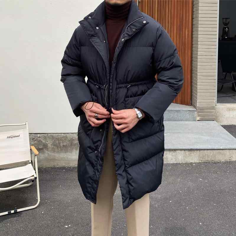 Rakuten - メンズ ファッション 春夏 秋冬 かっこいい オシャレ モテ 男性用 紳士服 服 韓国 冬 韓国 ジェントリー 90 ホワイトダックダウン 暖かい ジャケット レトロ ウエスト ミドル丈 ダウン ジャケット メンズ