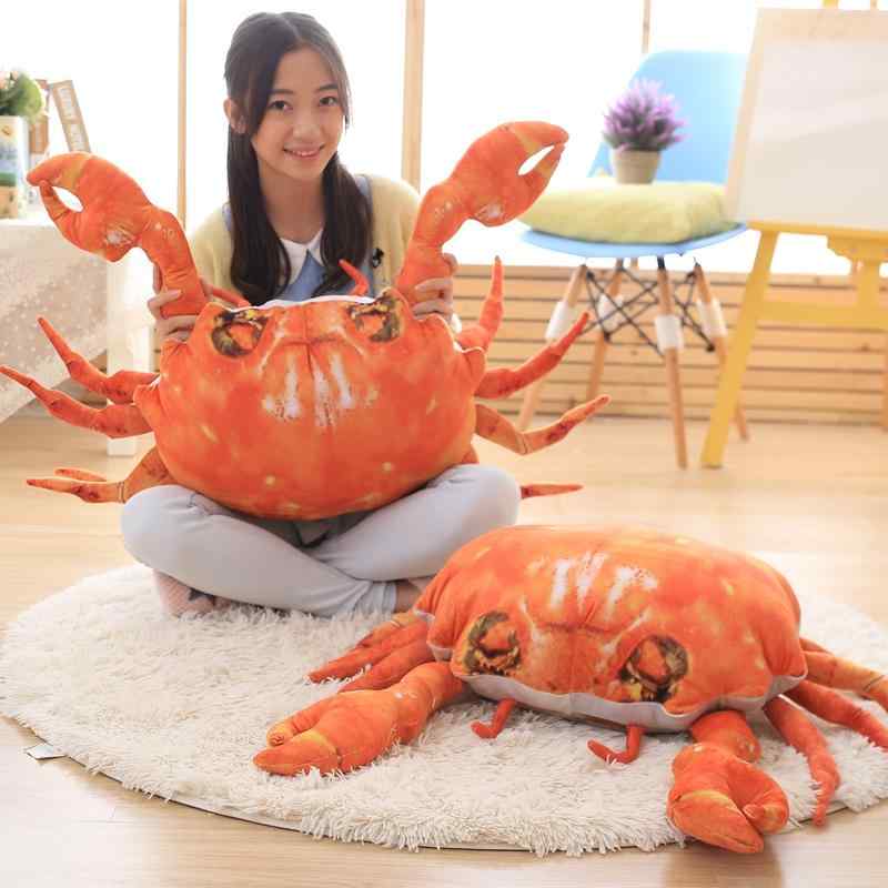 樂天商城 - クッション 枕 ふわふわ 男の子 女の子 インテリア おもちゃ ぬいぐるみ 人形 かわいい ベビー 赤ちゃん 子供 プレゼント おすすめ 誕生日 ギフト クリスマス 贈り物 出産祝い カニ 甲殻類 水族館 海洋生物