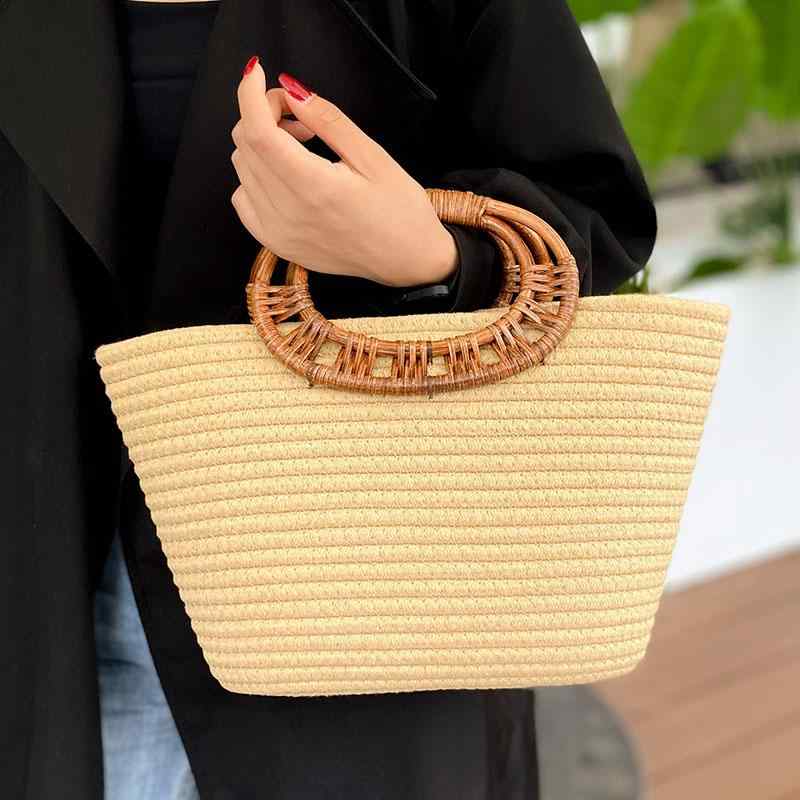 レディース ファッション 春夏 秋 女性 かわいい おしゃれ 韓国 鞄 バッグ 上品 大人 海 カジュアル ハンドバッグ シンプル 籠 海 プール