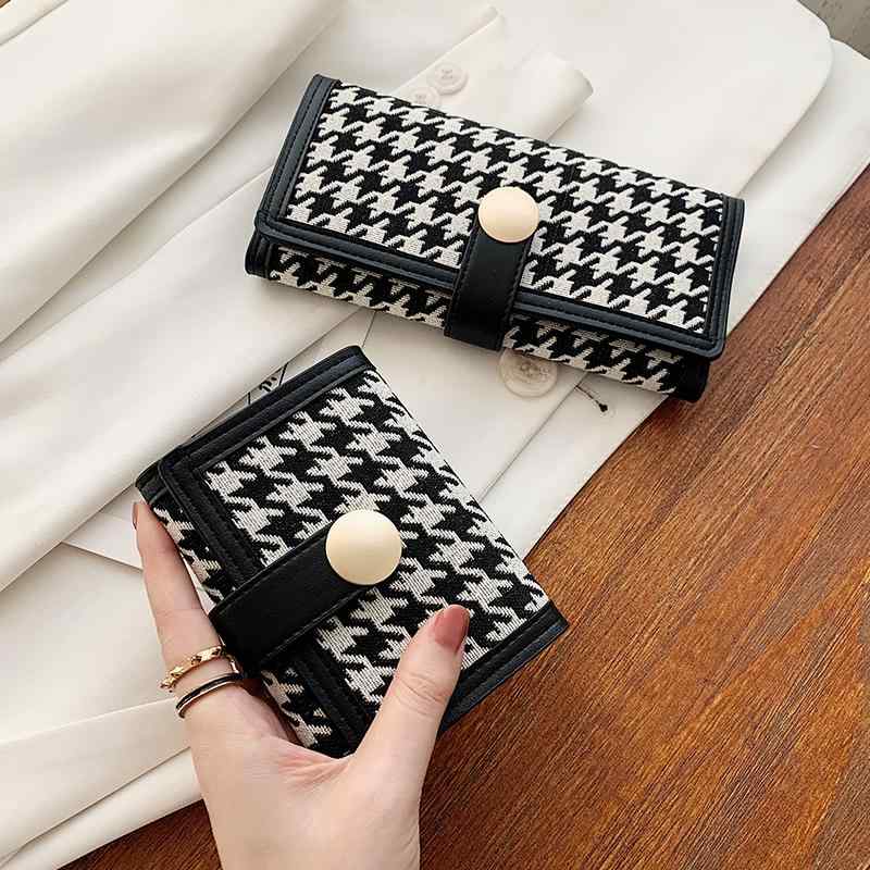 千鳥格子❤️スマート長財布❤️コンパクト財布❤️カードケース  