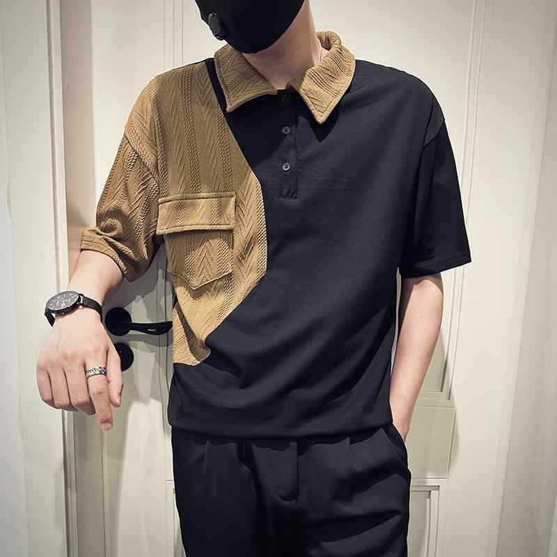 乐天商城 - メンズ ファッション 春 夏 秋 冬 かっこいい オシャレ モテ 男性用 紳士服 服 韓国 シンプル 大人 半袖 シャツ メンズ 服 夏 スタイル メンズ 襟 付き 半袖