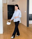 レディース ファッション 春夏 秋 かわいい おしゃれ マタニティ 妊娠中 ベビー 赤ちゃん シャツ トップス パンツ 長袖 シンプル 長ズボン ロング ゆった...