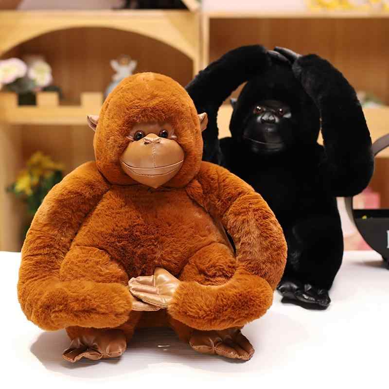 Monkey - クッション 枕 ふわふわ 男の子 女の子 インテリア おもちゃ ぬいぐるみ 人形 かわいい ベビー 赤ちゃん 子供 プレゼント おすすめ 誕生日 ギフト クリスマス 贈り物 出産祝い 猿 オラウータン 動物 アニマル