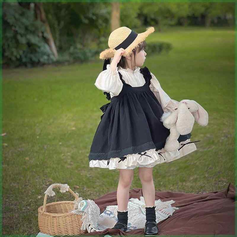 キッズ ファッション 女の子 かわいい おしゃれ 韓国 子供服 プリンセス 夏 ドレス ワンピース スカート シンプル フリル リボン シャツ トップス 長袖 春秋 高級