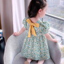キッズ ファッション 女の子 かわいい おしゃれ 韓国 子供服 プリンセス 発表会 結婚式 高級 ドレス 花柄 半袖 プリンセス ワンピース リボン 花柄 ガーリー 赤ちゃん ベビー