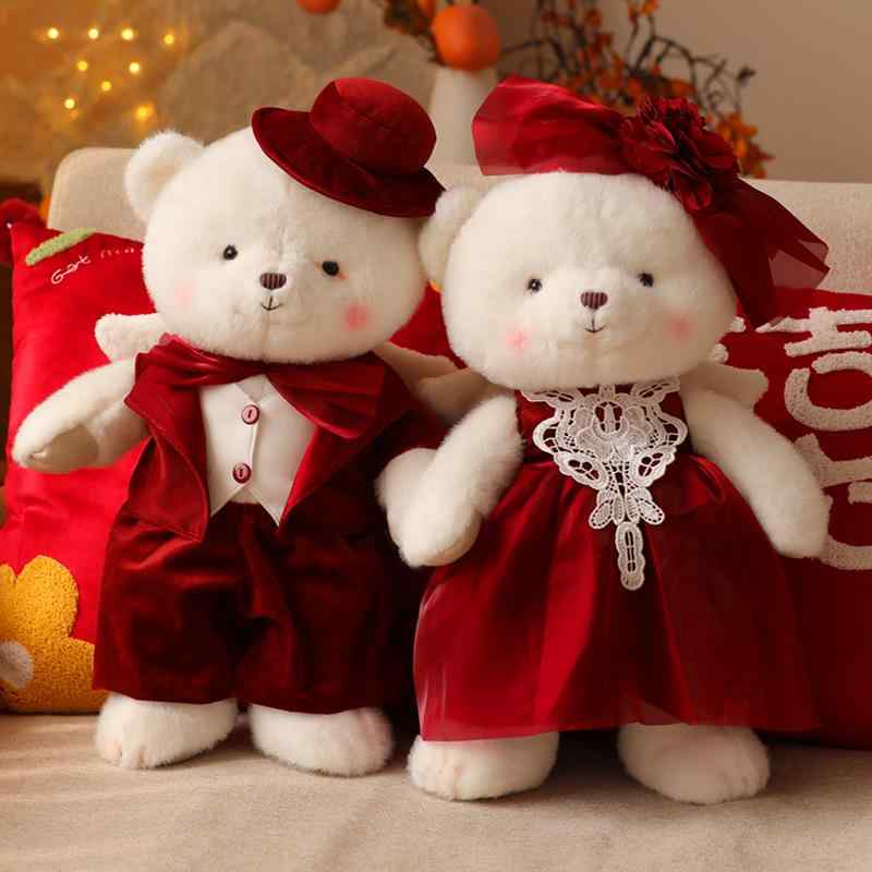 Bear - クッション 枕 ふわふわ 男の子 女の子 インテリア おもちゃ ぬいぐるみ 人形 かわいい ベビー 赤ちゃん 子供 プレゼント おすすめ 誕生日 ギフト クリスマス 贈り物 出産祝い 高級 クマ ペア 結婚式 カップル ウエディング テディベア