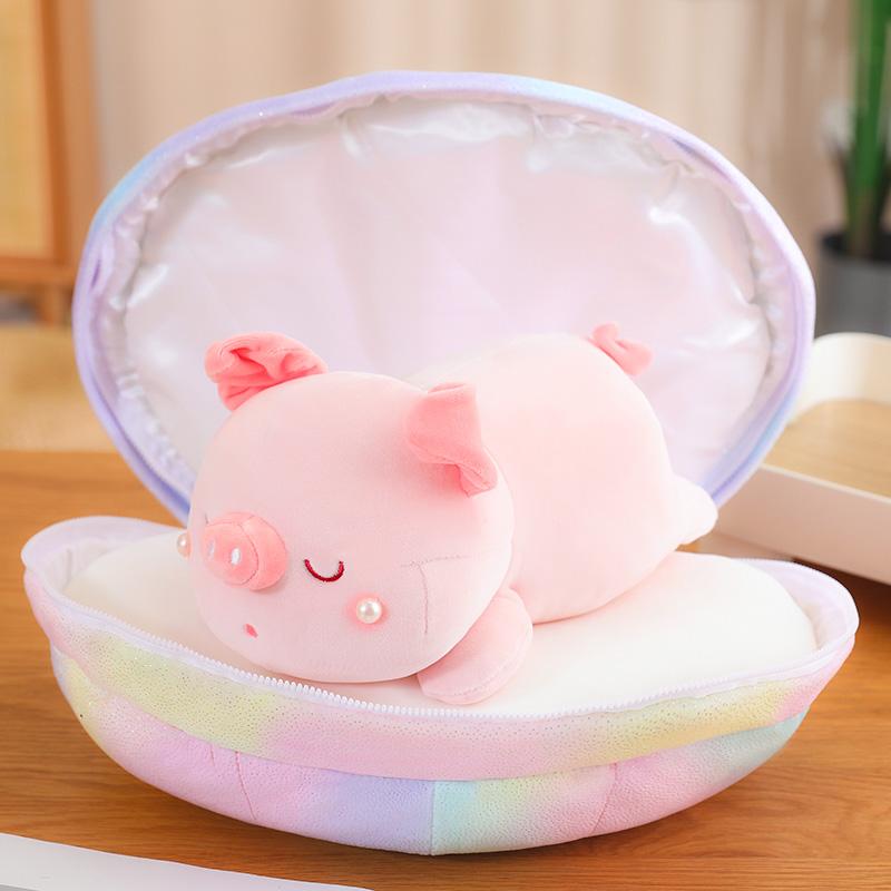 Other - クッション 枕 ふわふわ 男の子 女の子 インテリア おもちゃ ぬいぐるみ 人形 かわいい ベビー 赤ちゃん 子供 プレゼント おすすめ 誕生日 ギフト クリスマス 贈り物 出産祝い パール 貝 シェル 動物 アニマル パール ブタ