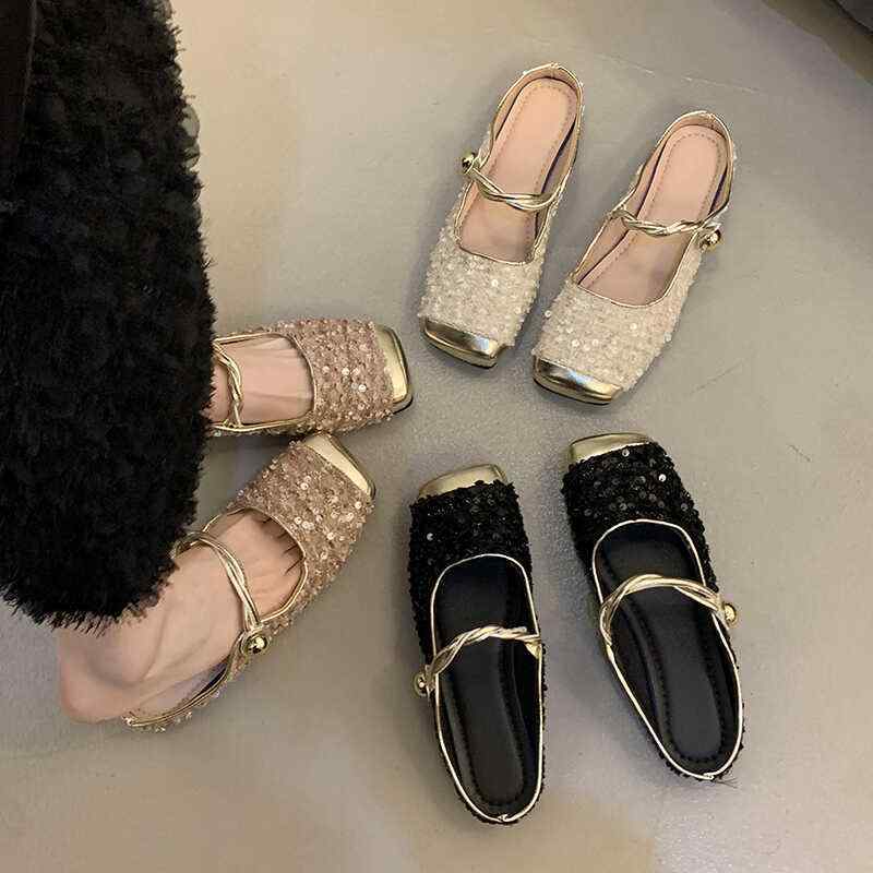 韓国 靴 シューズ 春夏 秋 冬 レディース かわいい おしゃれ スカート 付き 人の 女性用の小さい ハーフ スリッパ 夏 アウターウェア メリージェーン フラット シューズ